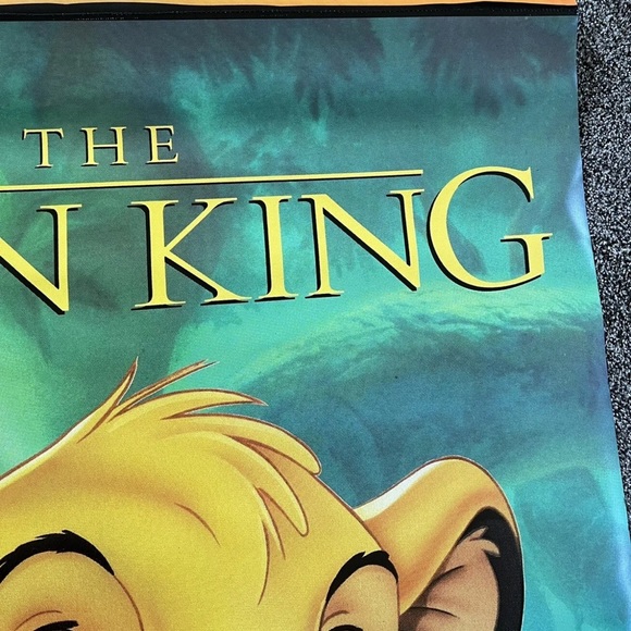 Disney Lion King Vintage 1995 2-Sided Vinyl Store Display Banner - Approx 34x57 - Picture 8 of 15